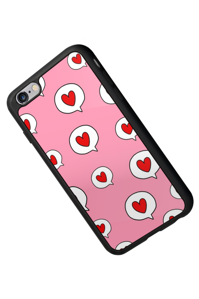 iPhone 6s Plus Uyumlu Kalp Love Tasarımlı Glossy Premium Kılıf