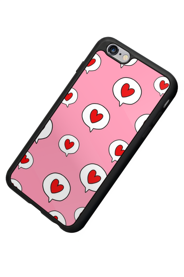 iPhone 6s Plus Uyumlu Kalp Love Tasarımlı Glossy Premium Kılıf