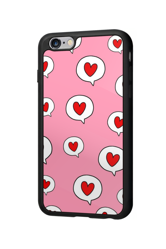 iPhone 6s Plus Uyumlu Kalp Love Tasarımlı Glossy Premium Kılıf