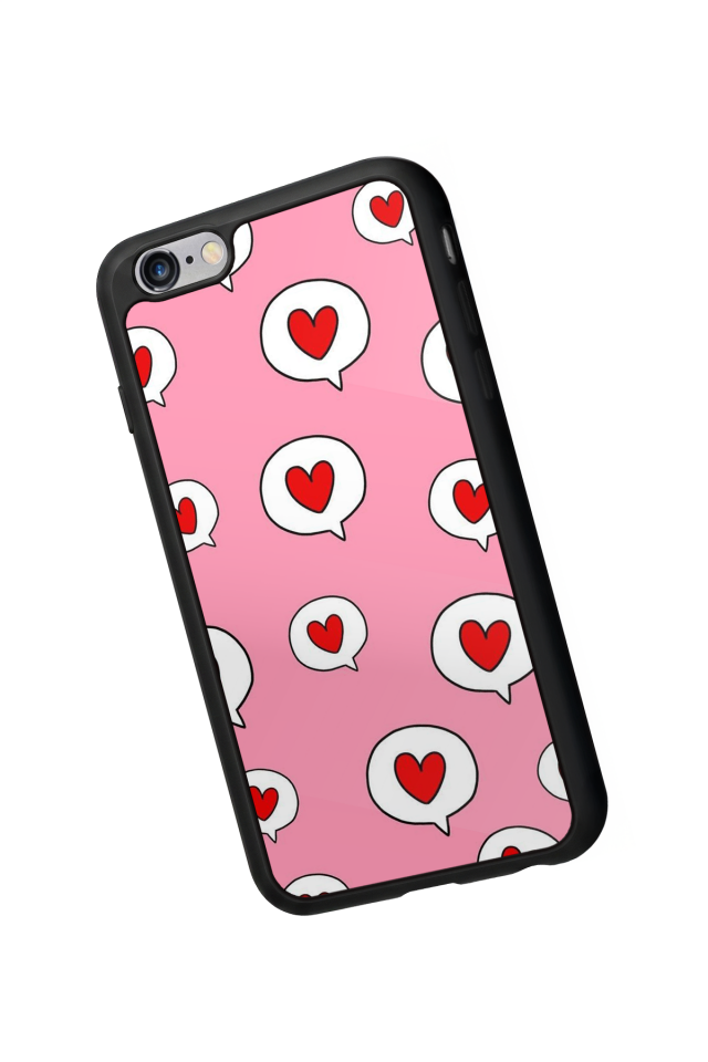 iPhone 6s Plus Uyumlu Kalp Love Tasarımlı Glossy Premium Kılıf