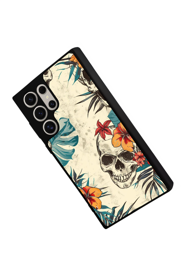 Samsung Galaxy S22 Ultra Uyumlu KuruKafa Tasarımlı Glossy Premium Kılıf