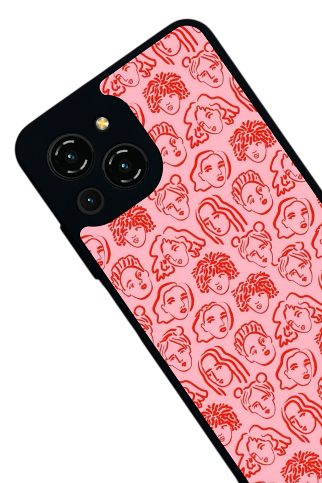 Reeder S23 Pro Max Uyumlu Line Art Tasarımlı Glossy Premium Kılıf