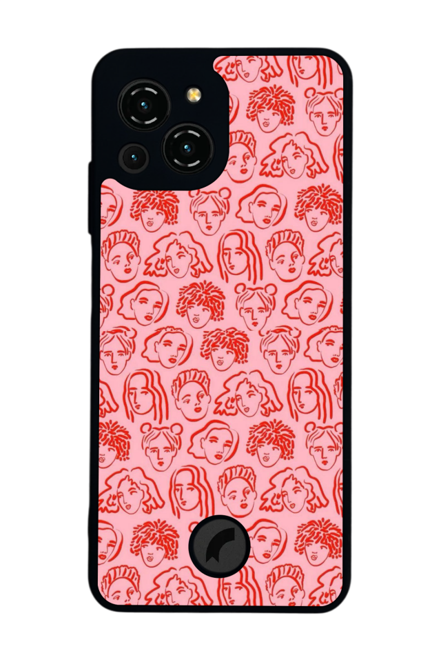 Reeder S23 Pro Max Uyumlu Line Art Tasarımlı Glossy Premium Kılıf