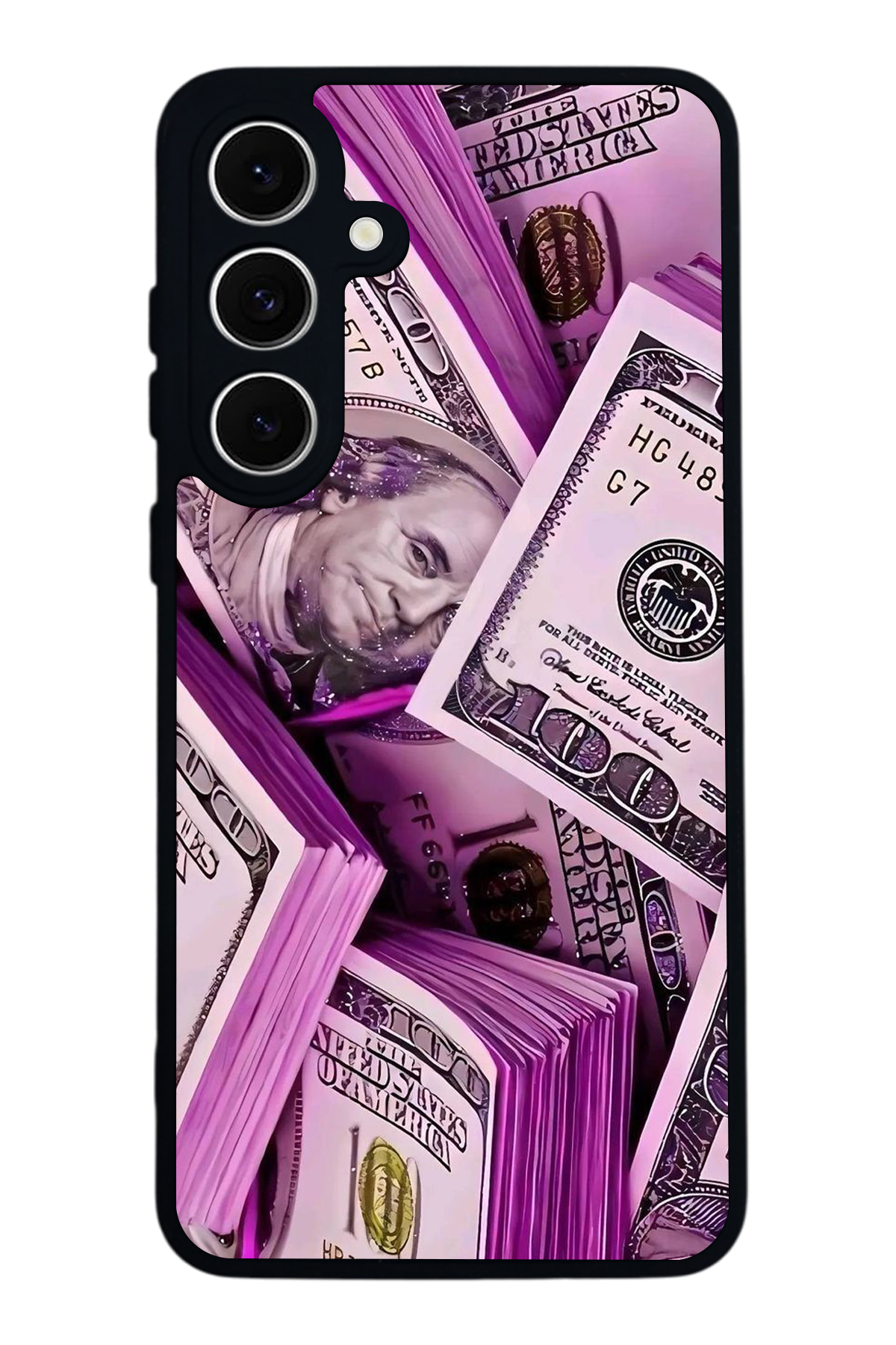 Samsung Galaxy S24 FE Uyumlu Money Para Tasarımlı Glossy Premium Kılıf