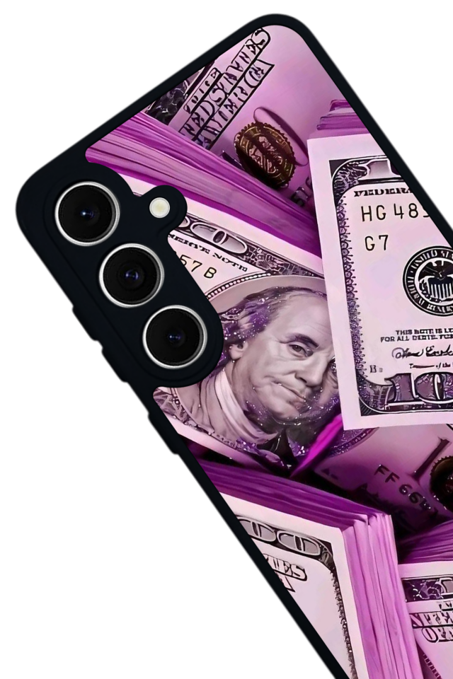 Samsung Galaxy S24 FE Uyumlu Money Para Tasarımlı Glossy Premium Kılıf