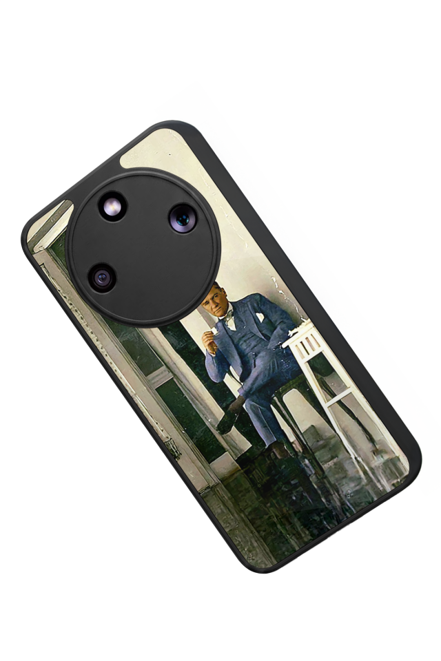 Honor Magic 8 Lite Uyumlu Mustafa Kemal Ataturk Tasarımlı Glossy Premium Kılıf