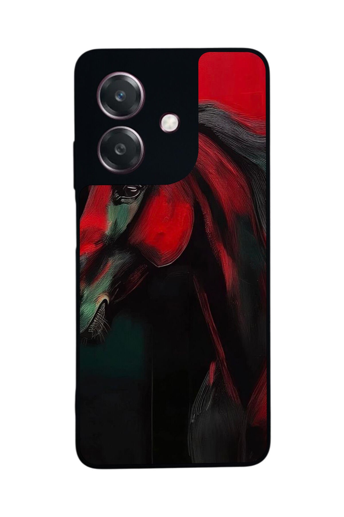 Oppo A3 5G Uyumlu At Horse Tasarımlı Glossy Premium Kılıf
