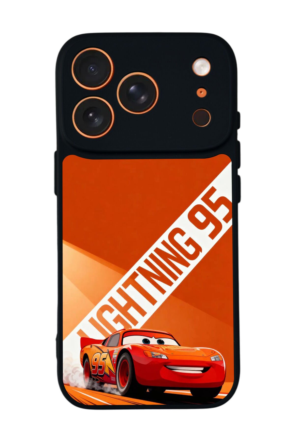 iPhone 17 Pro Max Uyumlu Şimsek McQueen Tasarımlı Glossy Premium Kılıf