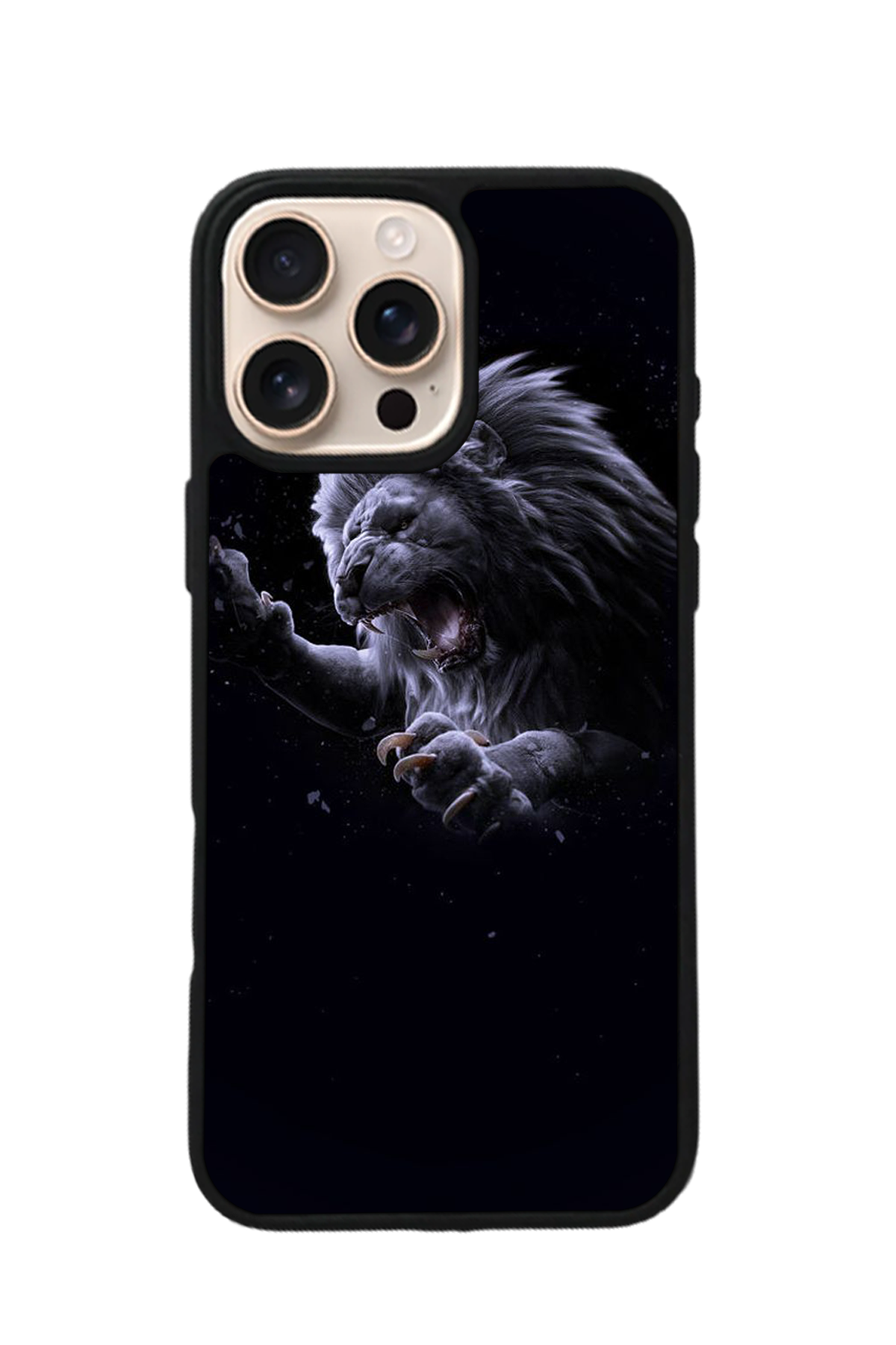 iPhone 16 Pro Uyumlu Aslan Tasarımlı Glossy Premium Kılıf