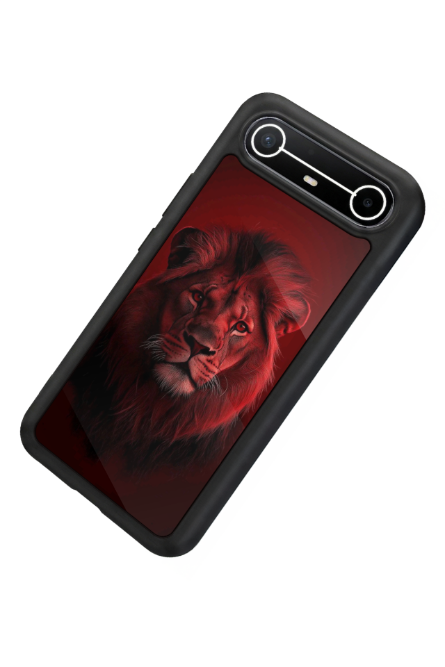 Tecno Spark Slim 5G Uyumlu Aslan Tasarımlı Glossy Premium Kılıf