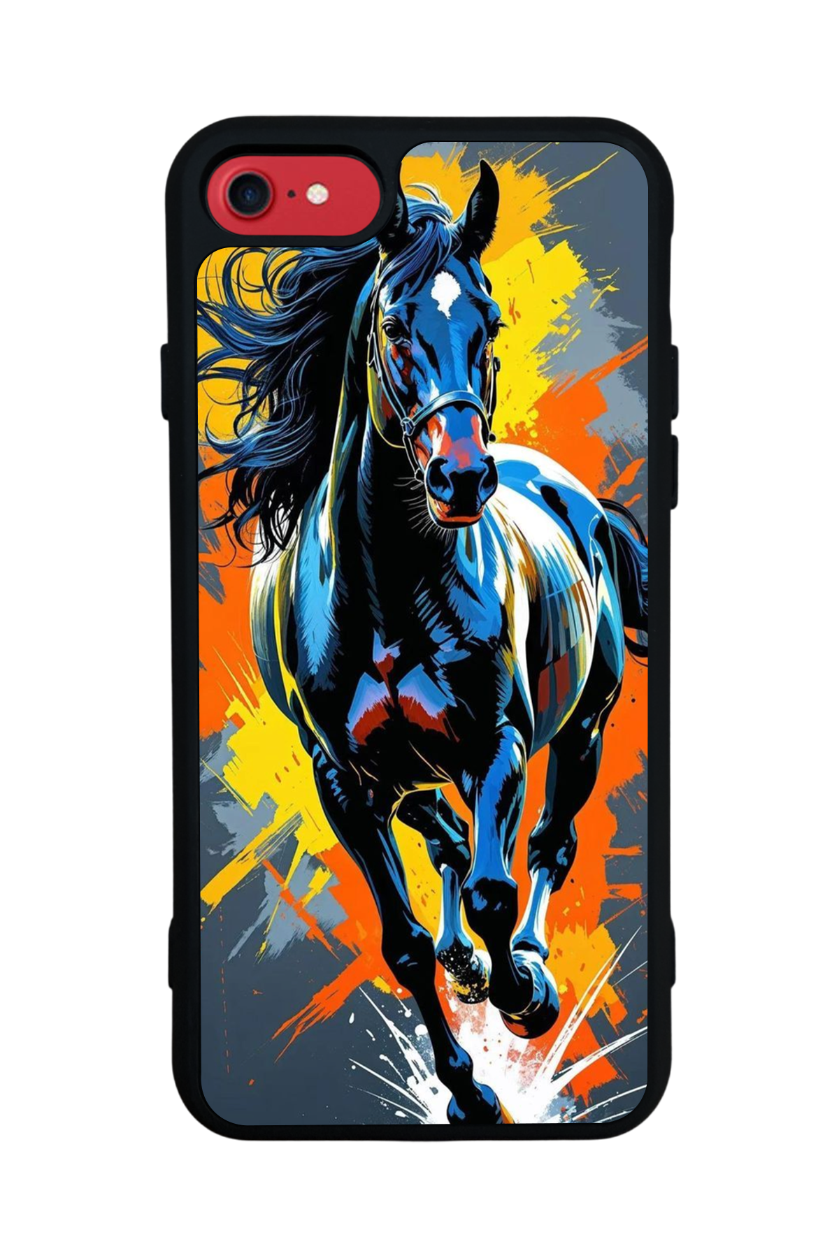 iPhone 8 Uyumlu At Horse Tasarımlı Glossy Premium Kılıf