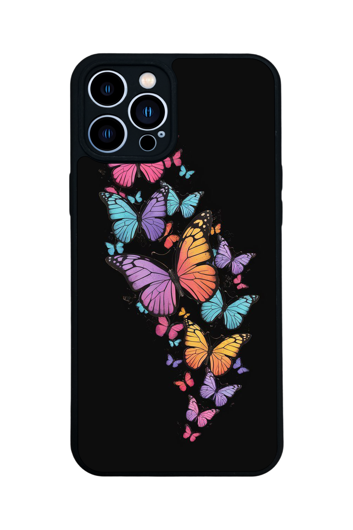iPhone 12 Pro Max Uyumlu Kelebek Tasarımlı Glossy Premium Kılıf