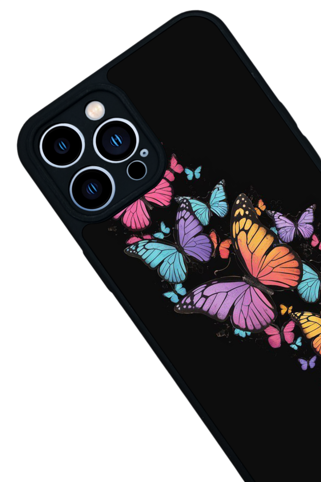 iPhone 12 Pro Max Uyumlu Kelebek Tasarımlı Glossy Premium Kılıf