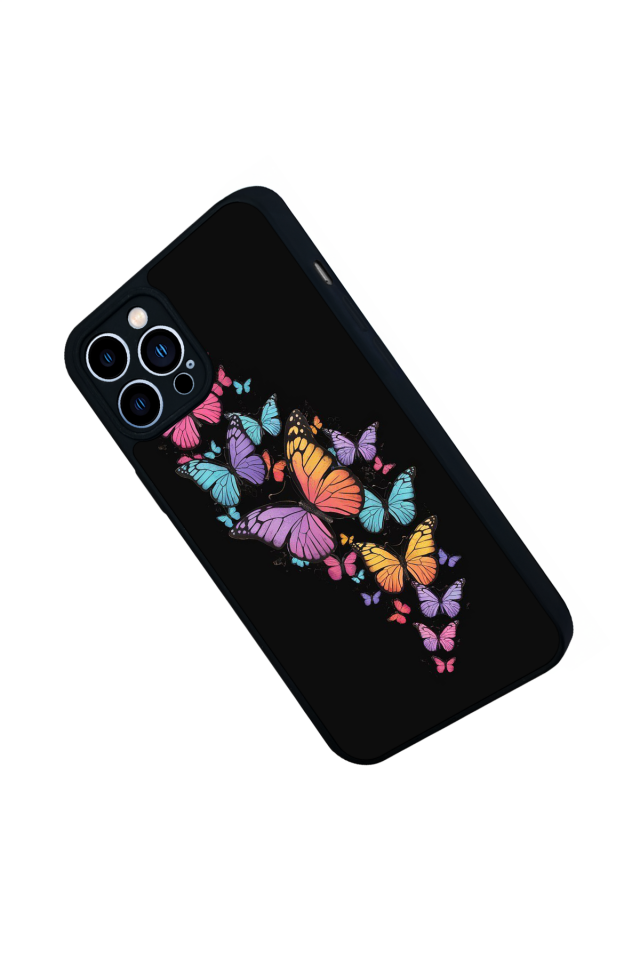 iPhone 12 Pro Max Uyumlu Kelebek Tasarımlı Glossy Premium Kılıf