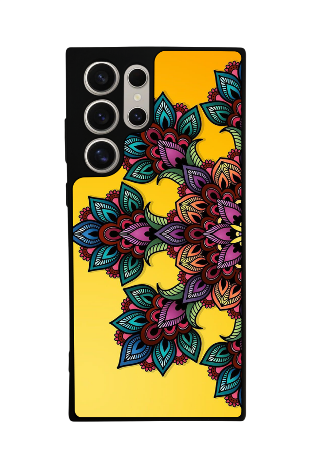 Samsung Galaxy S24 Ultra Uyumlu Mandala Tasarımlı Glossy Premium Kılıf