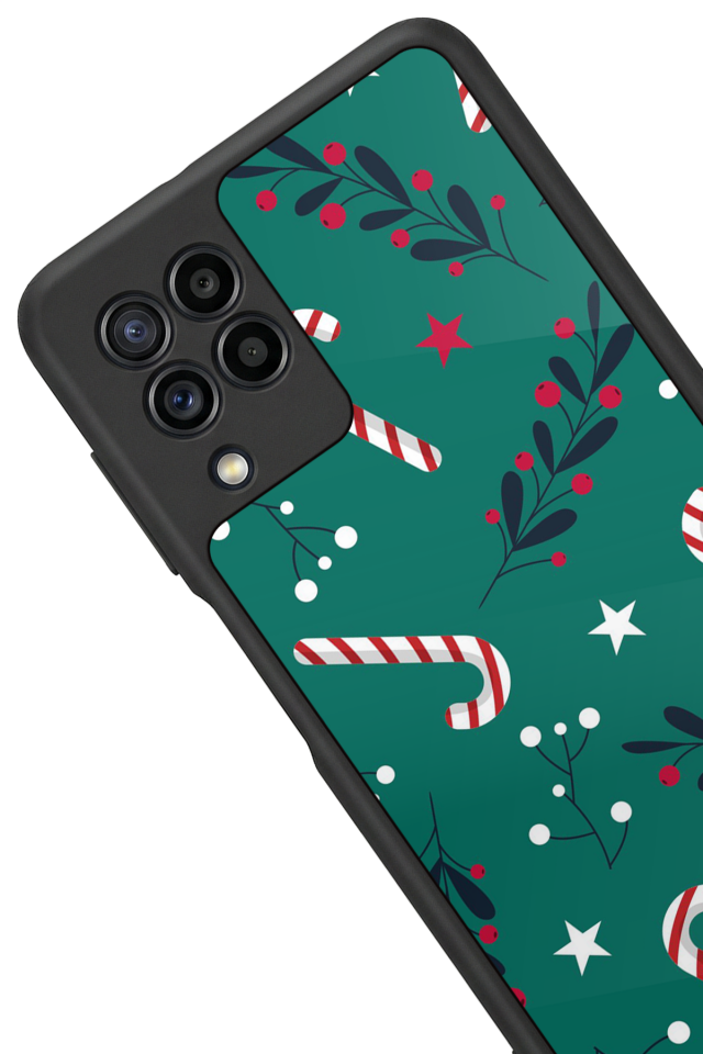 Samsung Galaxy M22 Uyumlu Yilbasi Christmas Tasarımlı Glossy Premium Kılıf