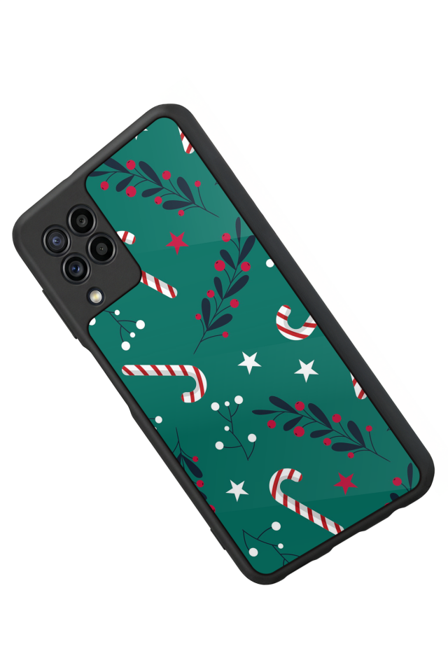 Samsung Galaxy M22 Uyumlu Yilbasi Christmas Tasarımlı Glossy Premium Kılıf