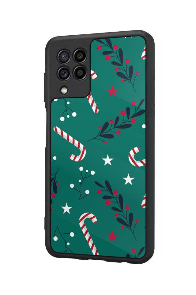 Samsung Galaxy M22 Uyumlu Yilbasi Christmas Tasarımlı Glossy Premium Kılıf