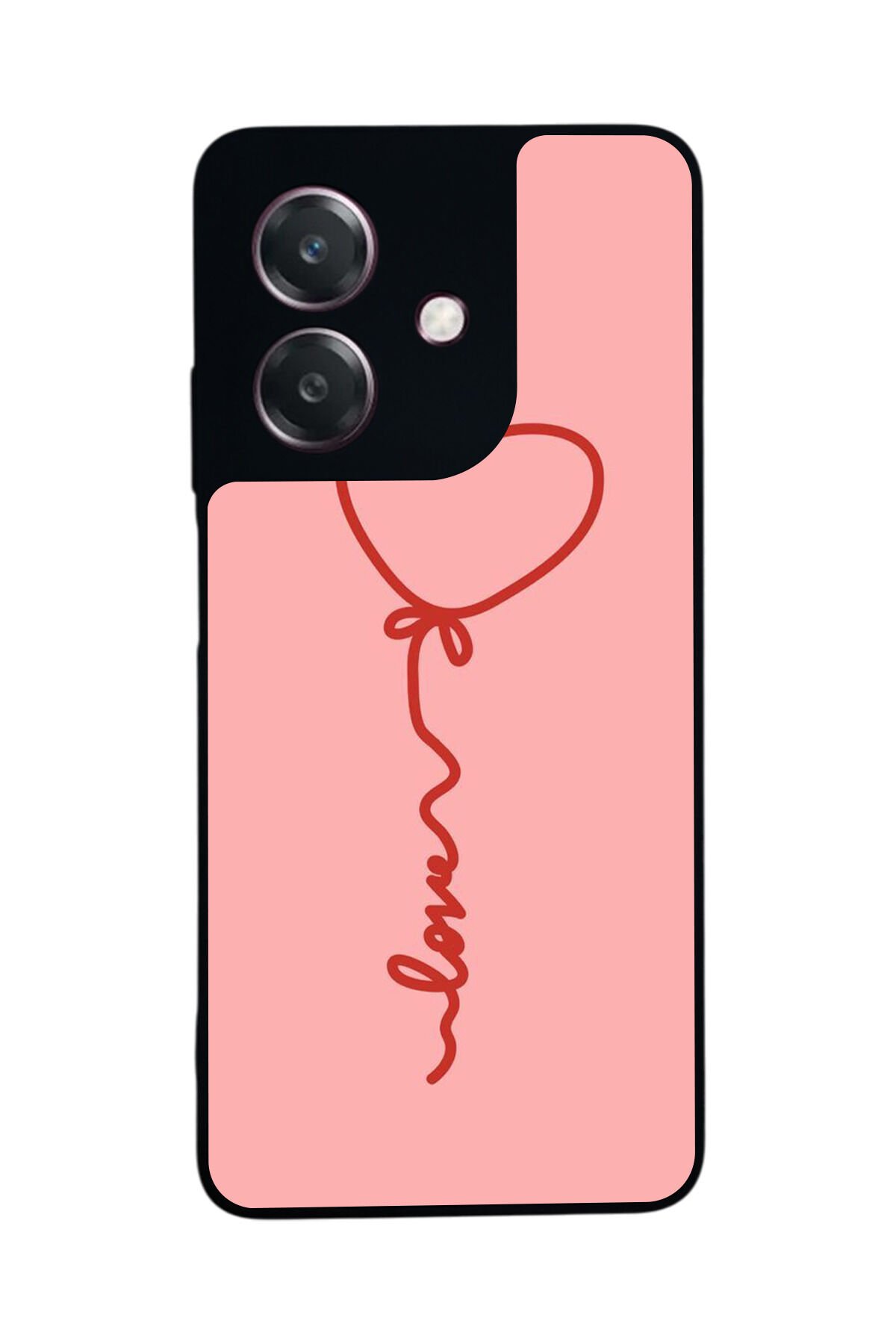 Oppo A3 5G Uyumlu Kalp Love Tasarımlı Glossy Premium Kılıf