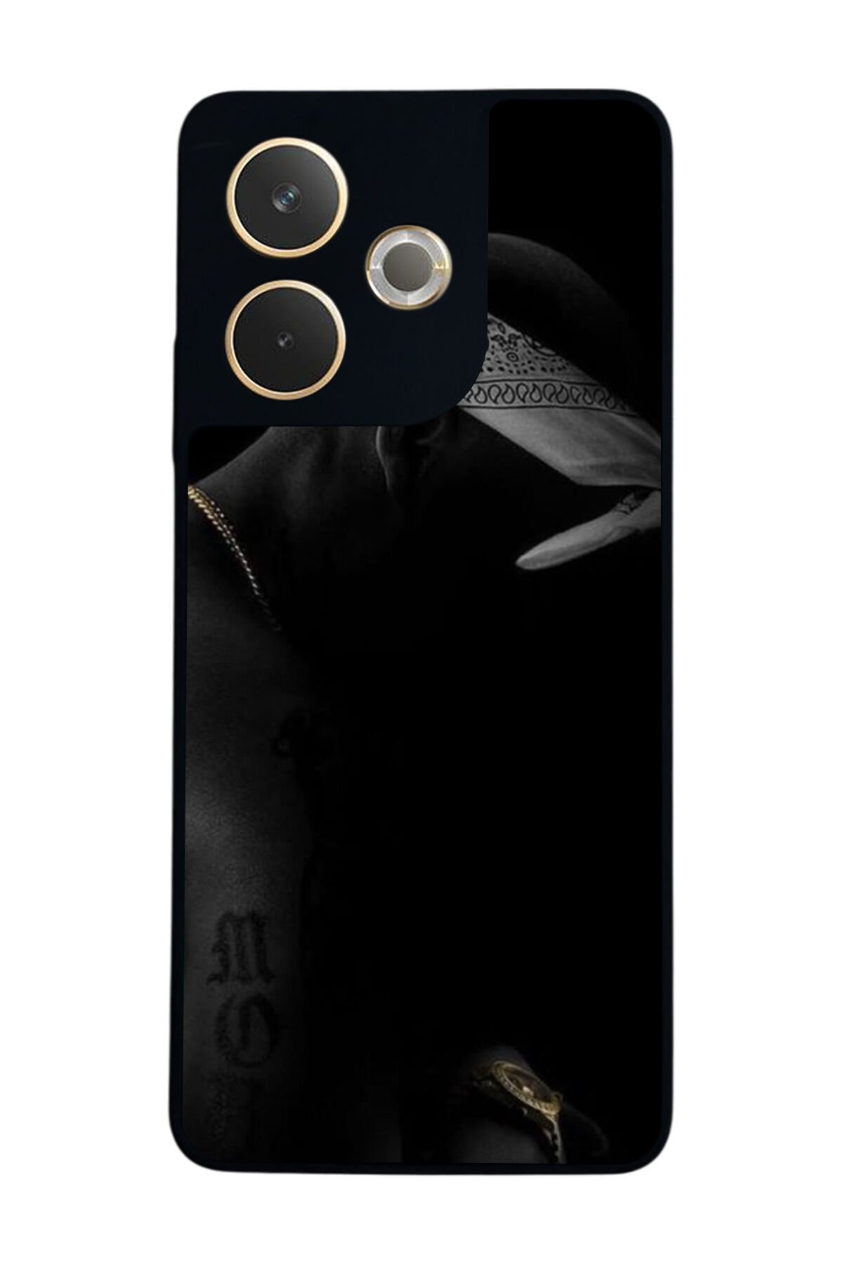 Oppo A5 Pro Uyumlu Tupac Tasarımlı Glossy Premium Kılıf