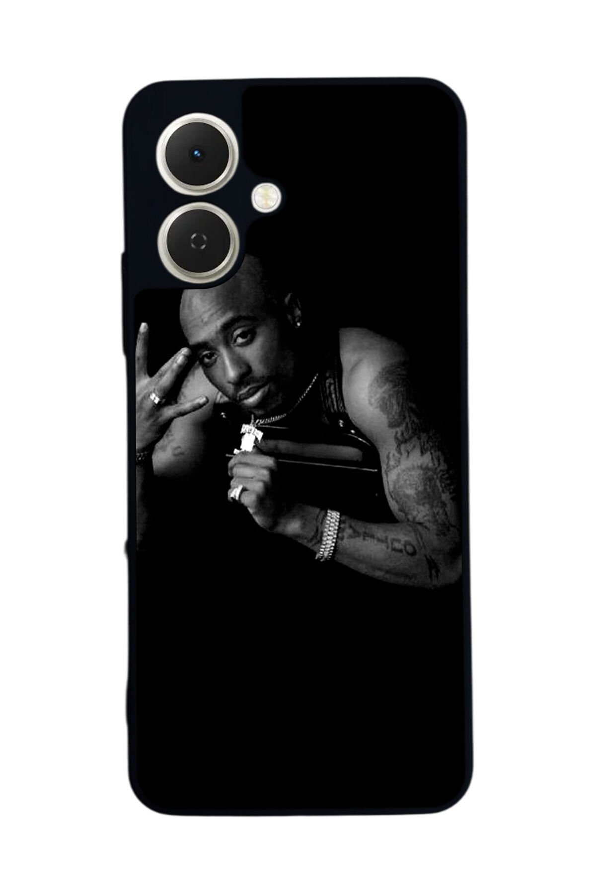 Tecno Spark GO 2 Uyumlu Tupac Tasarımlı Glossy Premium Kılıf