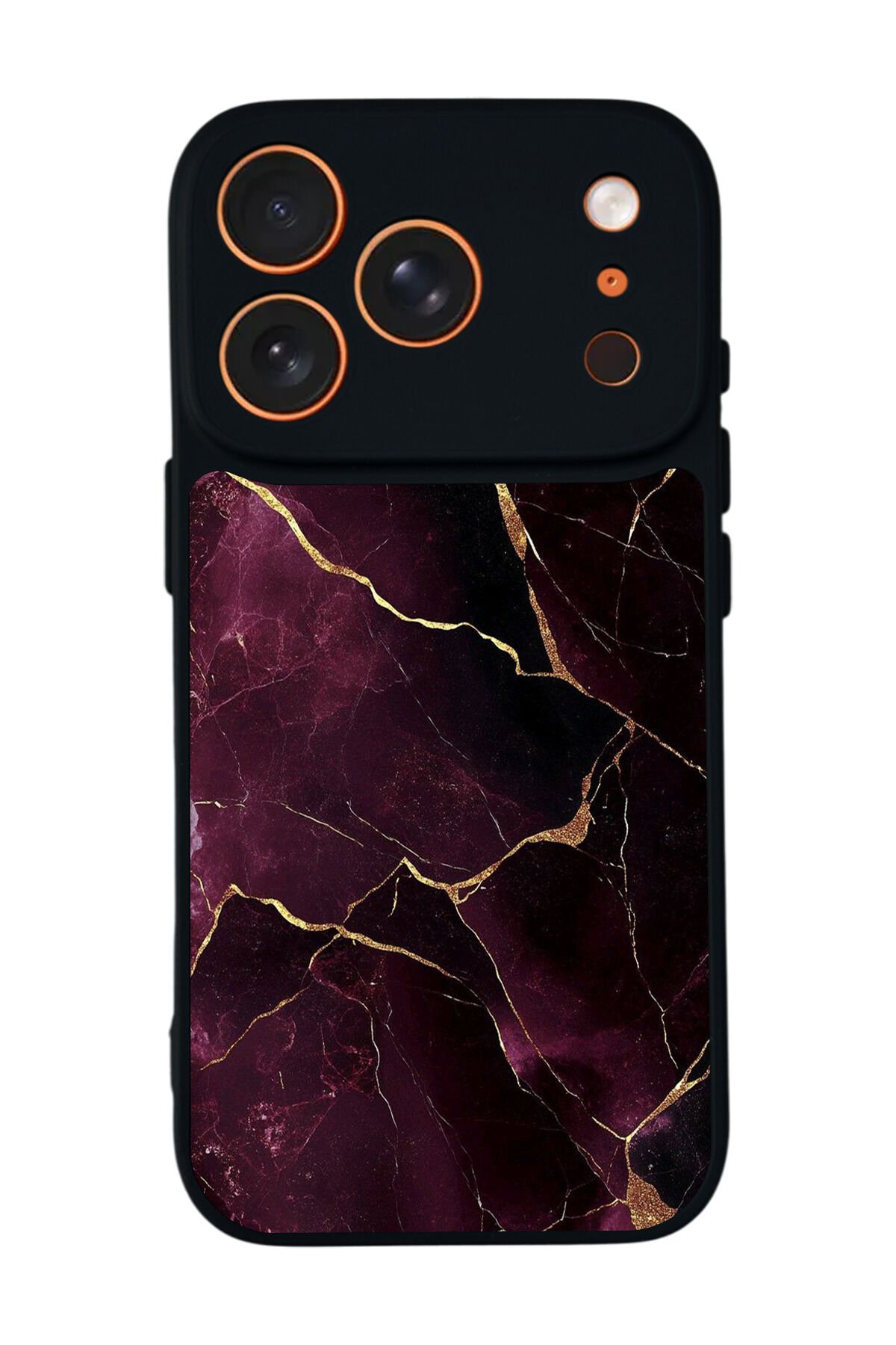 iPhone 17 Pro Uyumlu Mermer Marble Tasarımlı Glossy Premium Kılıf