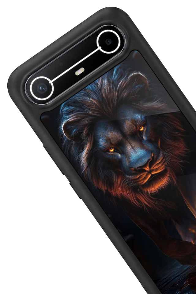 Tecno Spark Slim 5G Uyumlu Aslan Tasarımlı Glossy Premium Kılıf