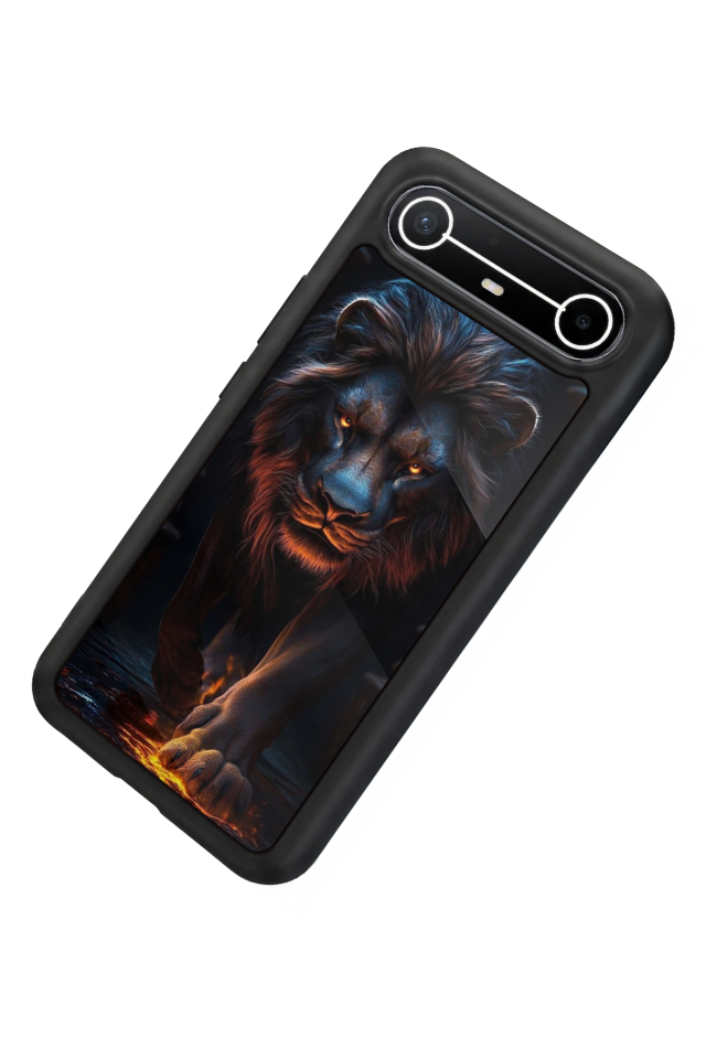 Tecno Spark Slim 5G Uyumlu Aslan Tasarımlı Glossy Premium Kılıf