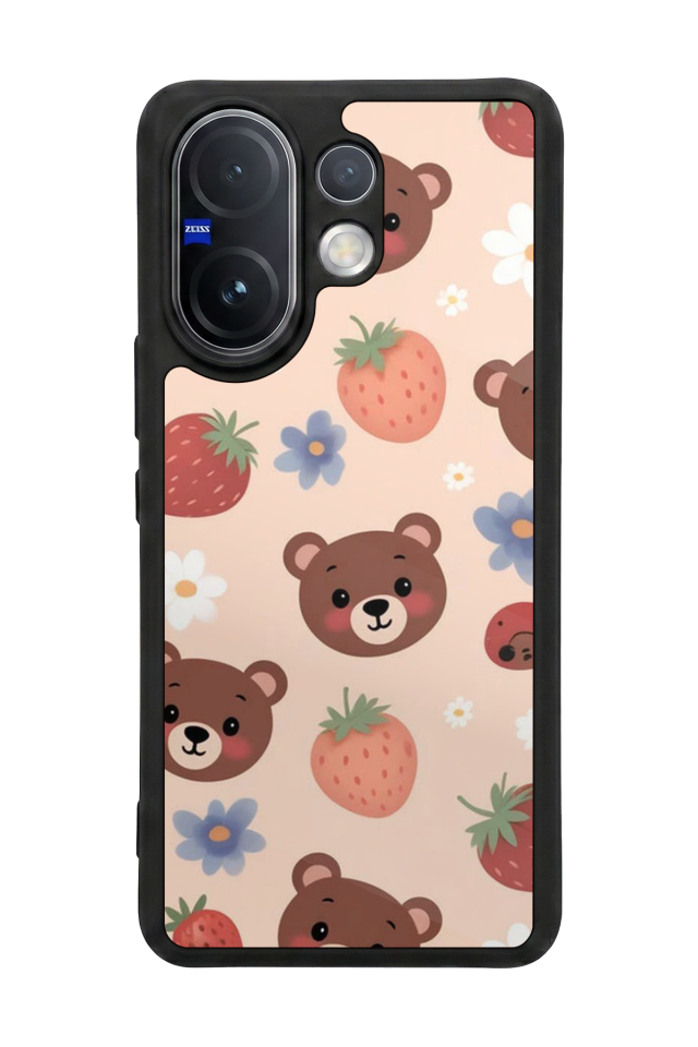 Vivo V60 Uyumlu Ayı Tasarımlı Glossy Premium Kılıf