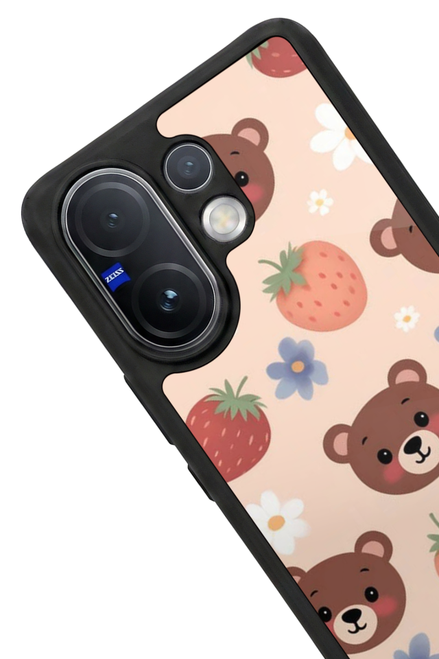Vivo V60 Uyumlu Ayı Tasarımlı Glossy Premium Kılıf