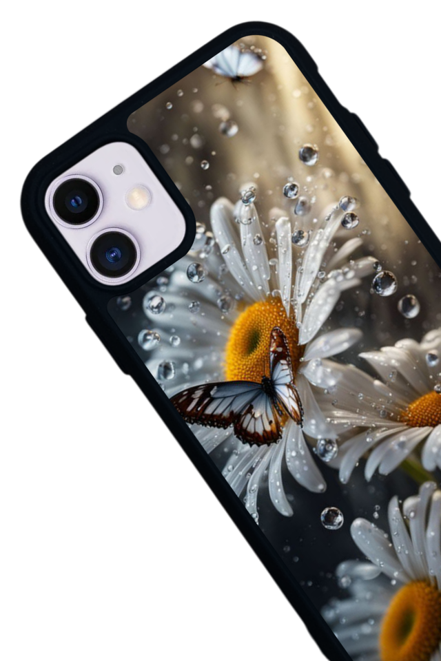 iPhone 11 Uyumlu Cicek Tasarımlı Glossy Premium Kılıf
