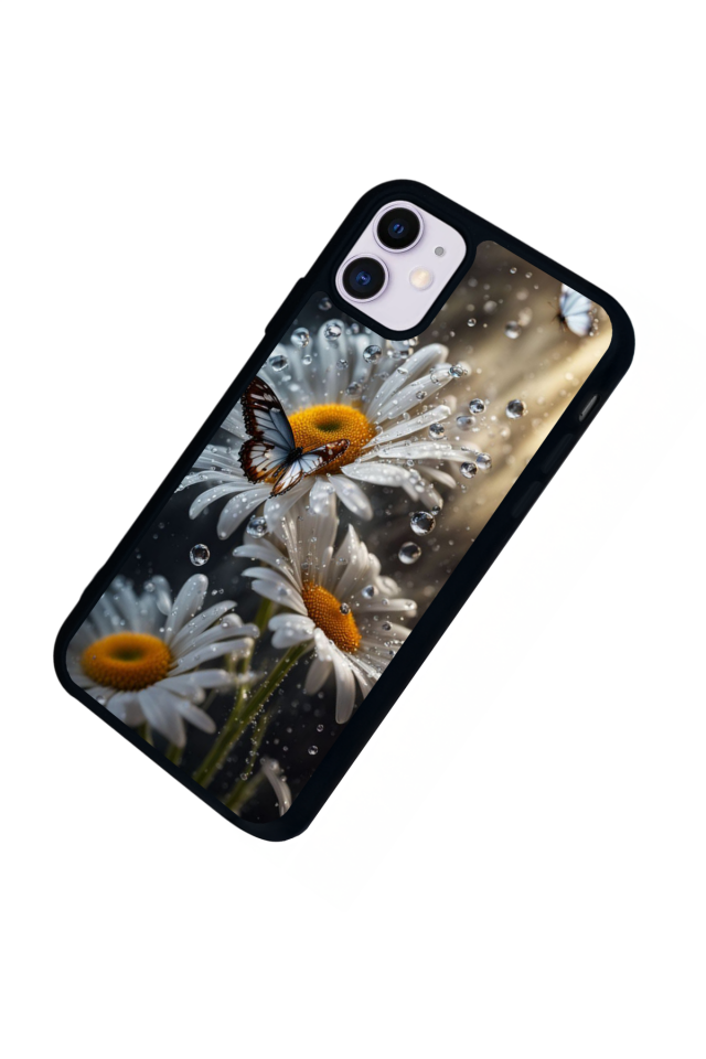 iPhone 11 Uyumlu Cicek Tasarımlı Glossy Premium Kılıf