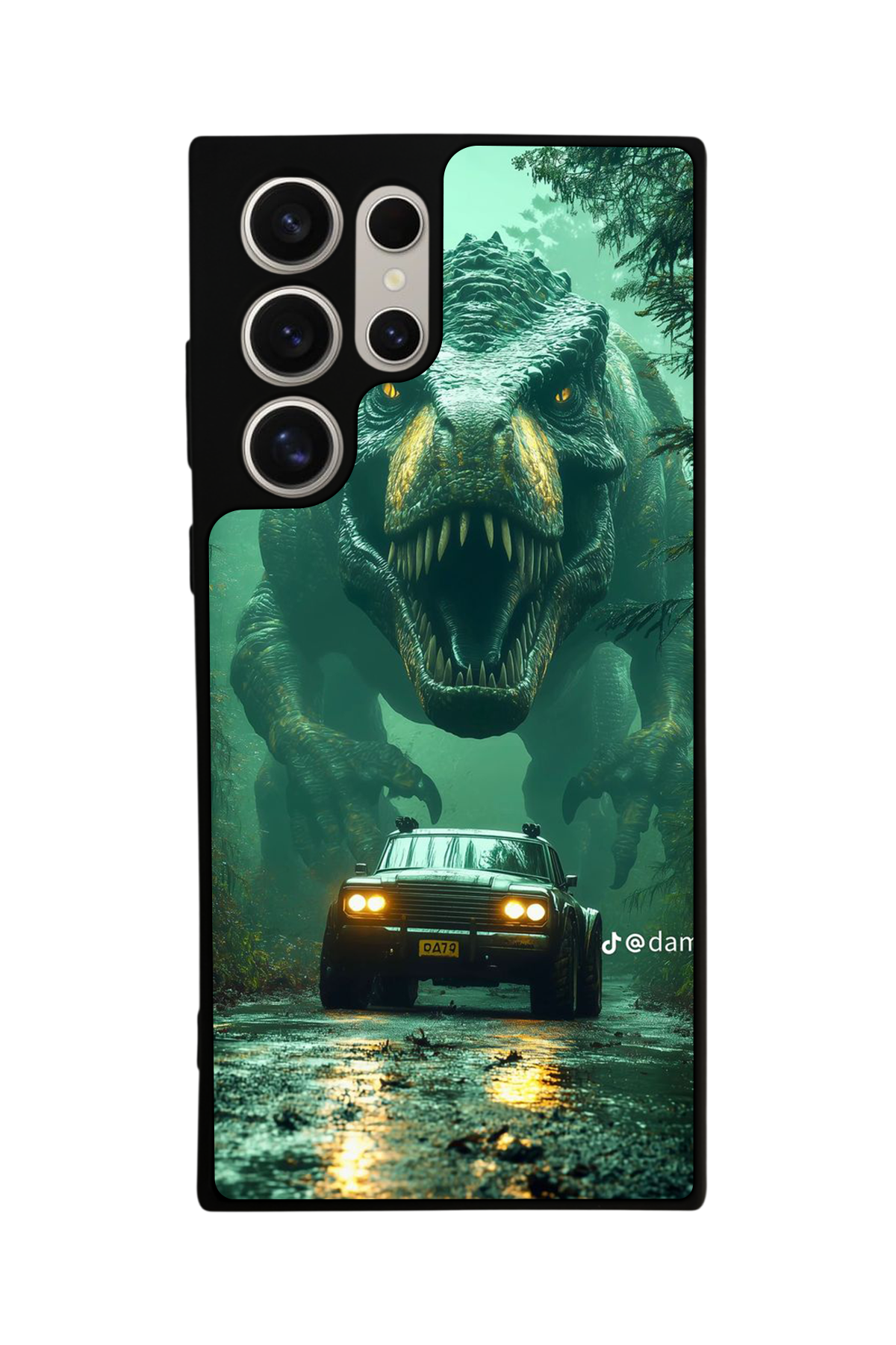 Samsung Galaxy S22 Ultra Uyumlu Dinazor Tasarımlı Glossy Premium Kılıf