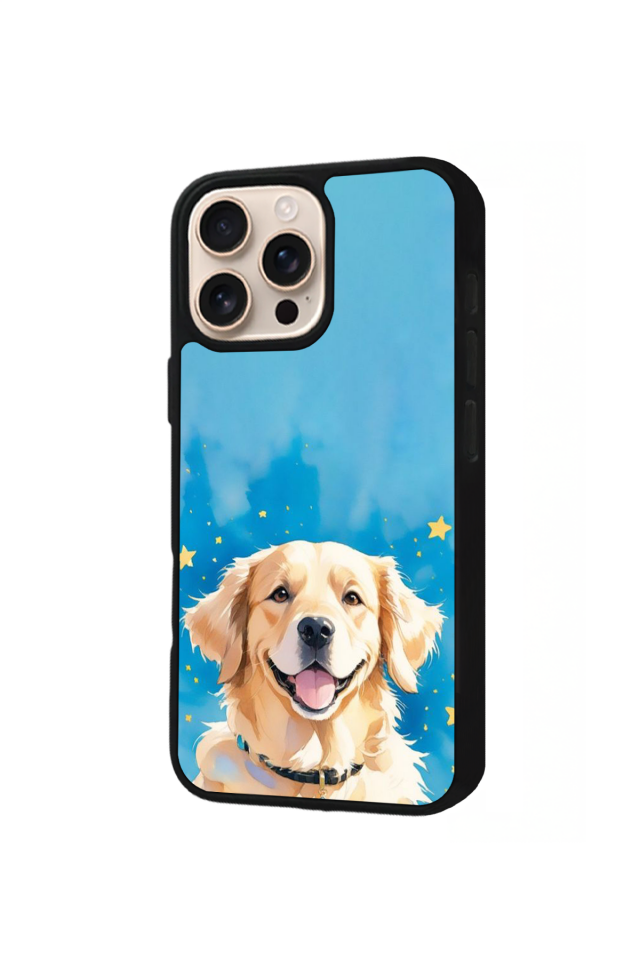 iPhone 15 Pro Max Uyumlu Golden Kopek Tasarımlı Glossy Premium Kılıf