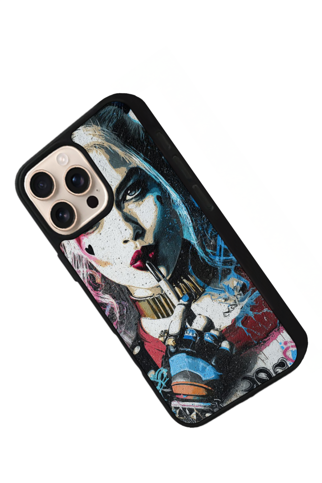 iPhone 16 Pro Max Uyumlu HarleyQueen Tasarımlı Glossy Premium Kılıf