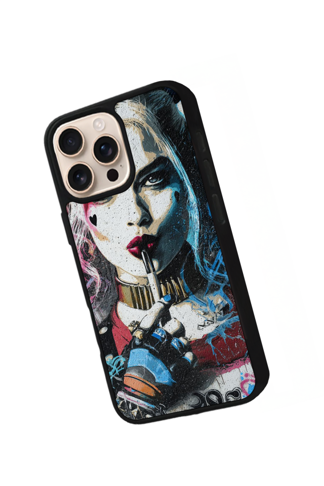 iPhone 16 Pro Max Uyumlu HarleyQueen Tasarımlı Glossy Premium Kılıf