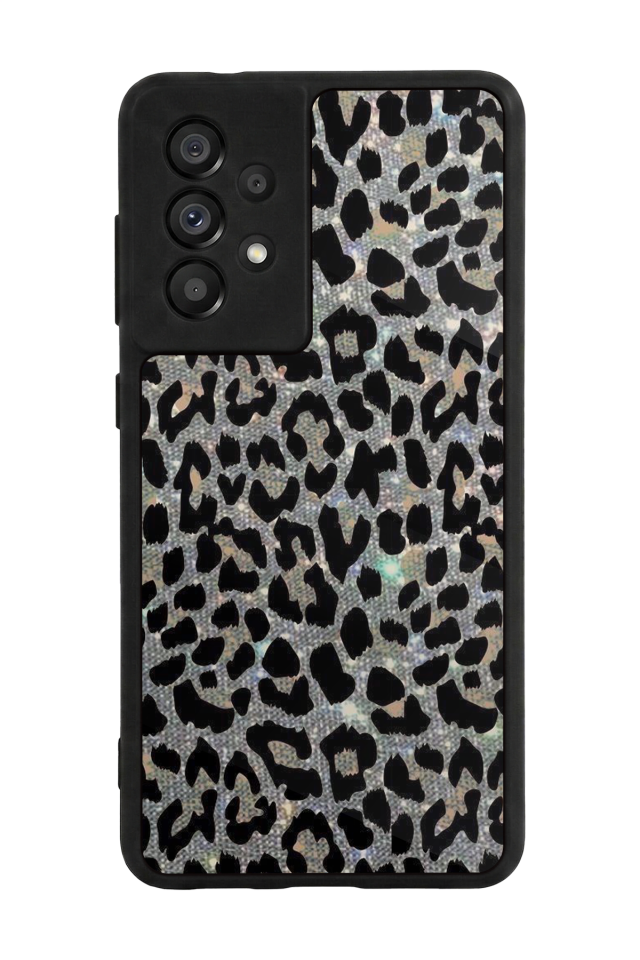 Samsung Galaxy A73 Uyumlu Hologram Leopar Tasarımlı Glossy Premium Kılıf
