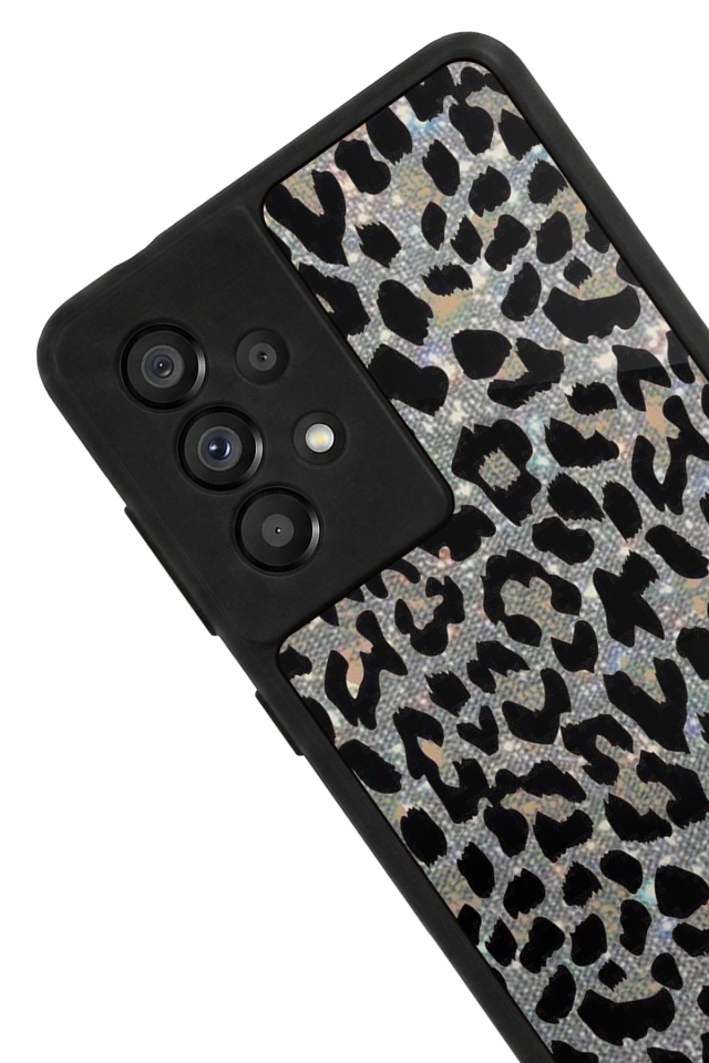 Samsung Galaxy A73 Uyumlu Hologram Leopar Tasarımlı Glossy Premium Kılıf
