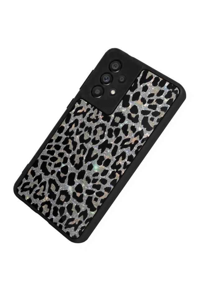 Samsung Galaxy A73 Uyumlu Hologram Leopar Tasarımlı Glossy Premium Kılıf