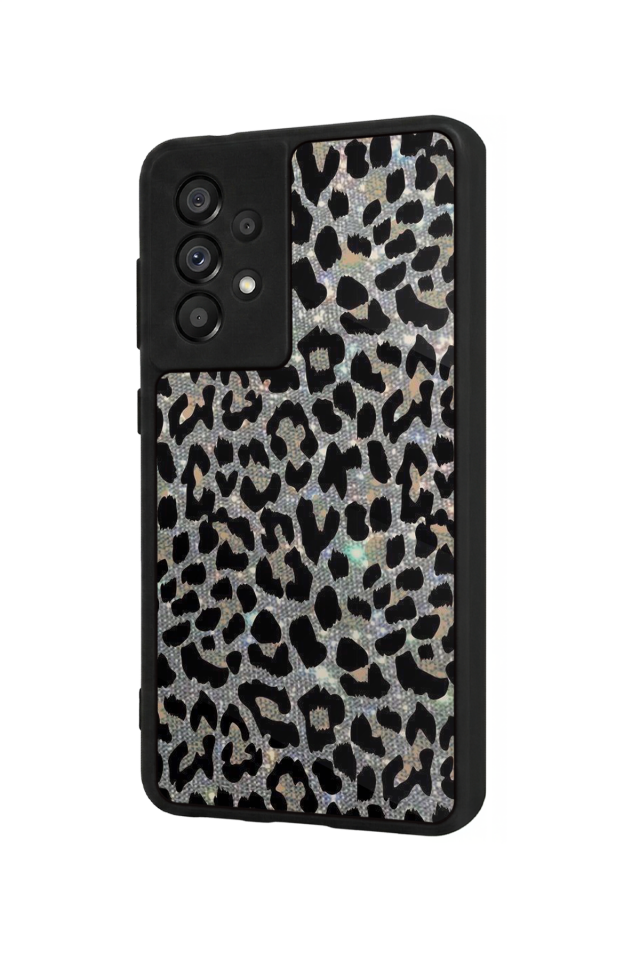 Samsung Galaxy A73 Uyumlu Hologram Leopar Tasarımlı Glossy Premium Kılıf