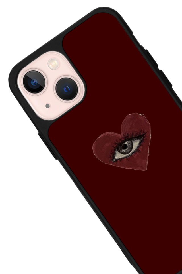 iPhone 13/14 Uyumlu Kalp Love Tasarımlı Glossy Premium Kılıf