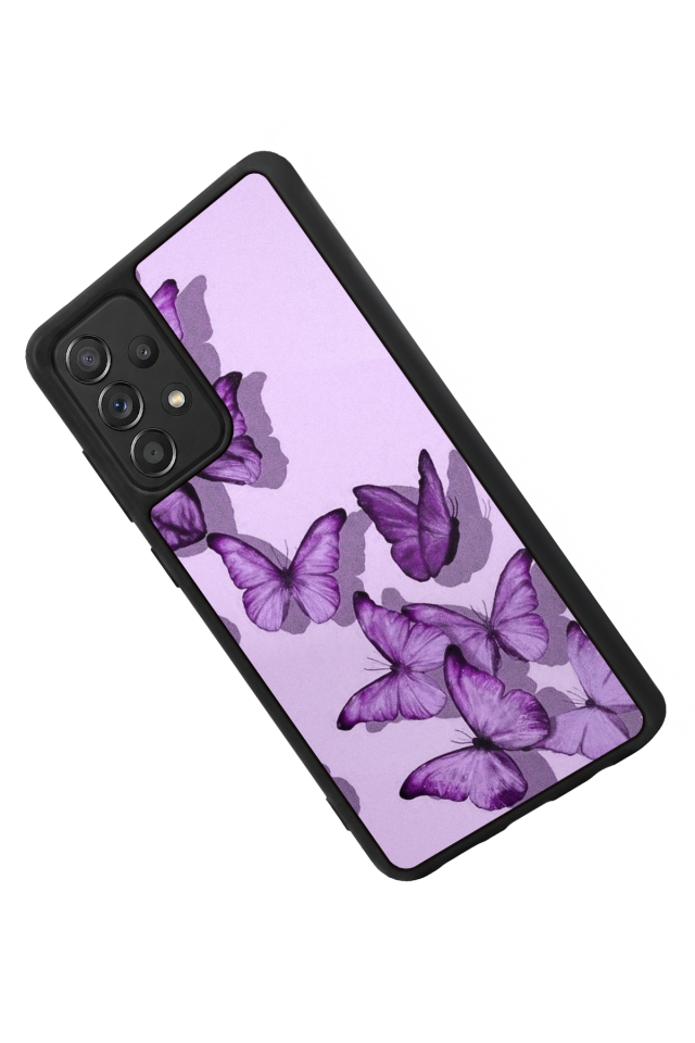 Samsung Galaxy A72 Uyumlu Kelebek Tasarımlı Glossy Premium Kılıf