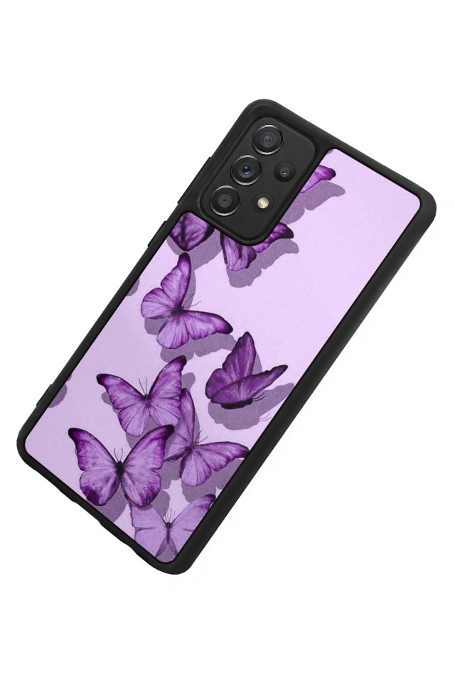Samsung Galaxy A72 Uyumlu Kelebek Tasarımlı Glossy Premium Kılıf