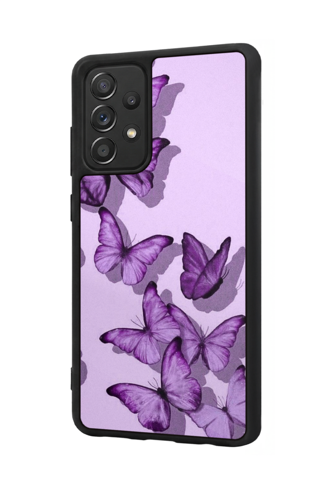 Samsung Galaxy A72 Uyumlu Kelebek Tasarımlı Glossy Premium Kılıf