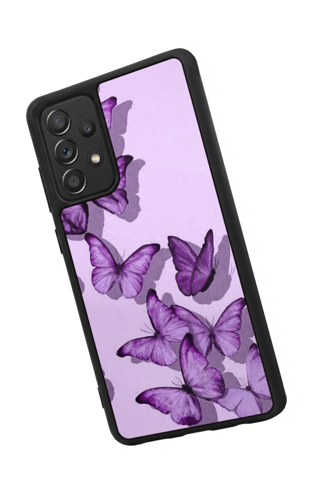 Samsung Galaxy A72 Uyumlu Kelebek Tasarımlı Glossy Premium Kılıf