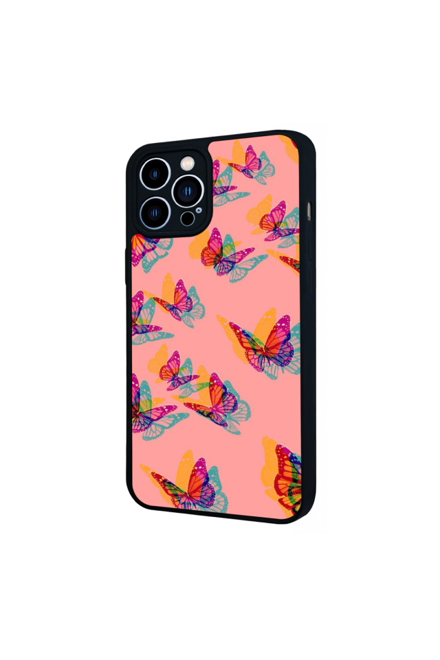 iPhone 12 Pro Max Uyumlu Kelebek Tasarımlı Glossy Premium Kılıf