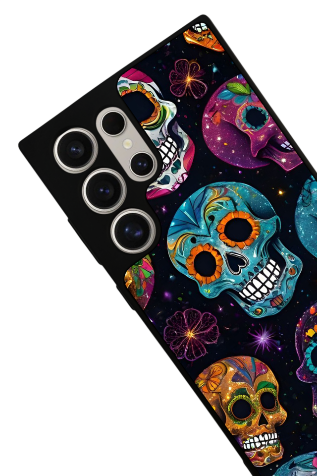 Samsung Galaxy S22 Ultra Uyumlu KuruKafa Tasarımlı Glossy Premium Kılıf