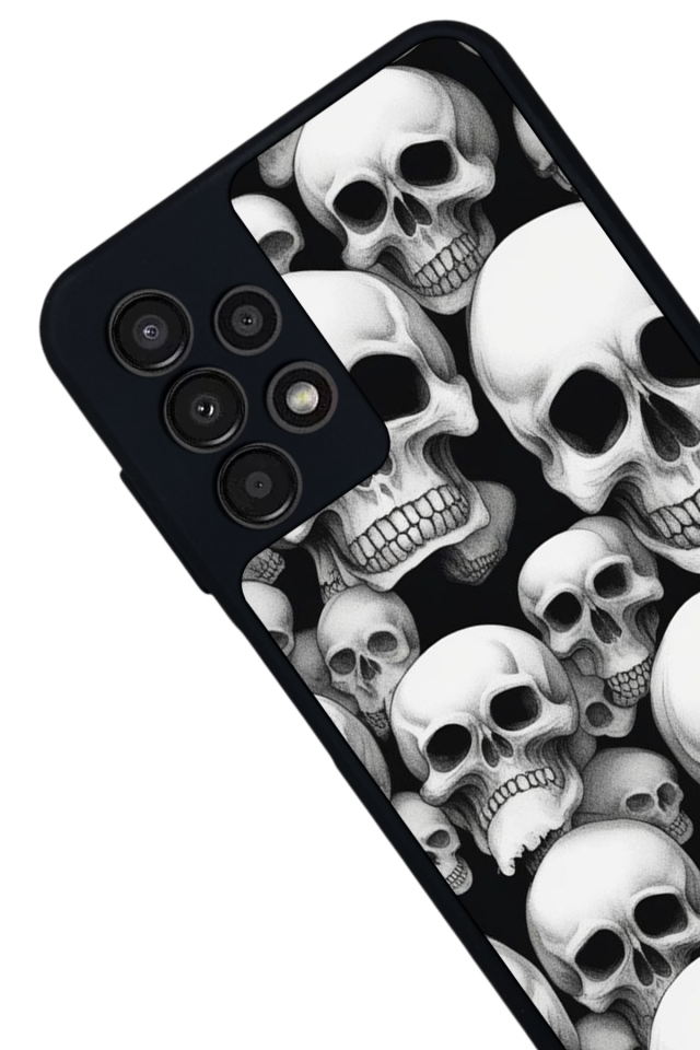 Samsung Galaxy A23 Uyumlu KuruKafa Tasarımlı Glossy Premium Kılıf