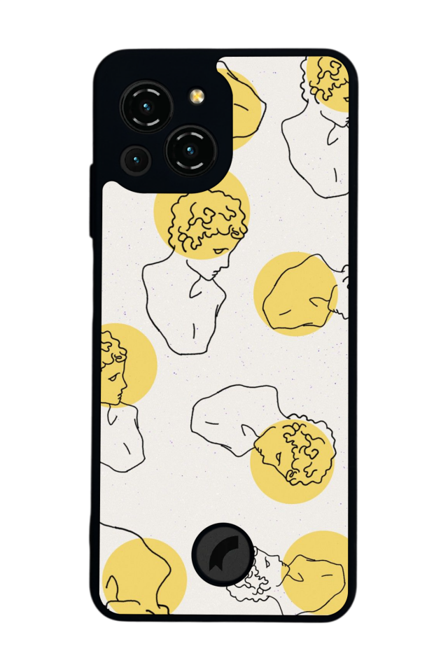 Reeder S23 Pro Max Uyumlu Line Art Tasarımlı Glossy Premium Kılıf