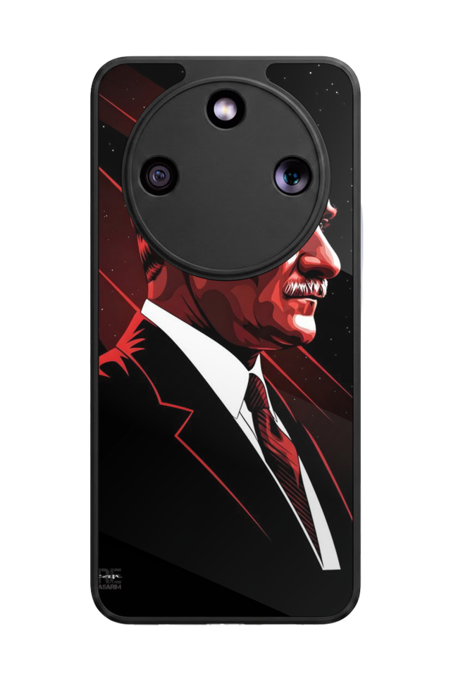 Honor Magic 8 Lite Uyumlu Mustafa Kemal Ataturk Tasarımlı Glossy Premium Kılıf